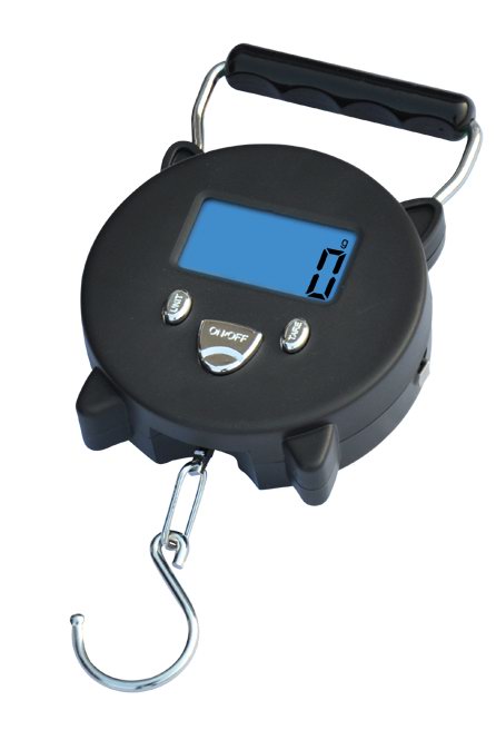 Electronic fishing scale with measuring tape