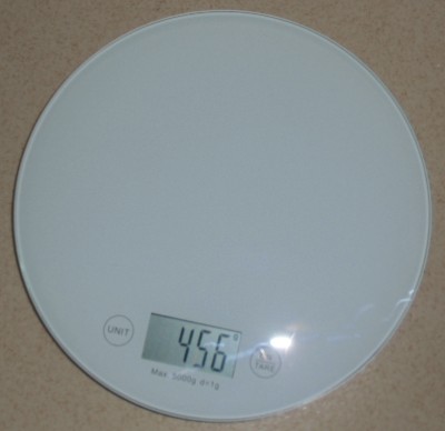New round touch electronic kitchen weighing scale
