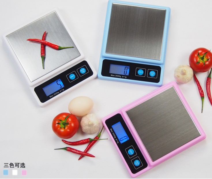 Electronic stainless steel kitchen scale