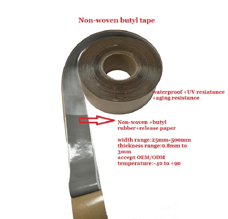 Non-woven cloth butyl tape