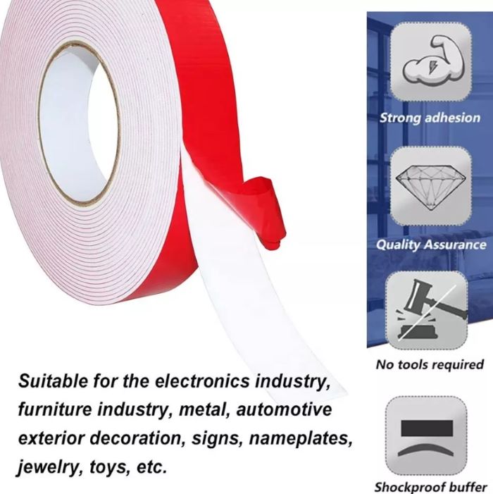 double sided pe foam tape features