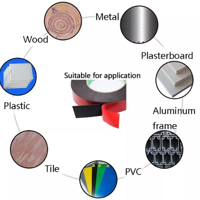 double sided pe foam tape application