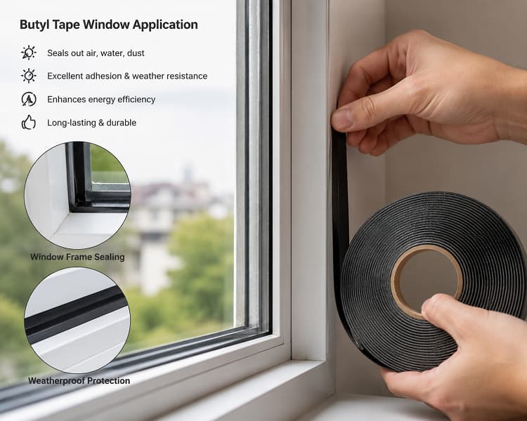 butyl glazing tape for window glass butyl glazing tape for window glass